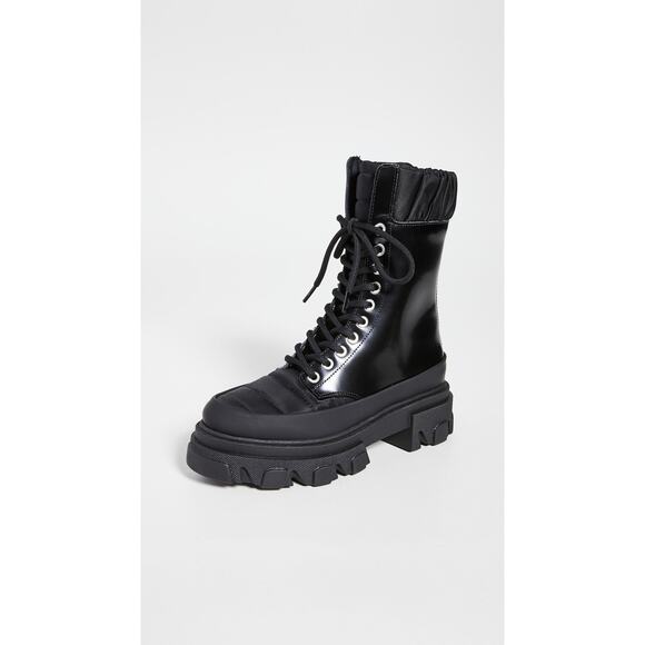 GANNI Track Sole Combat Boots - 38 - Black - Picture 1 of 5